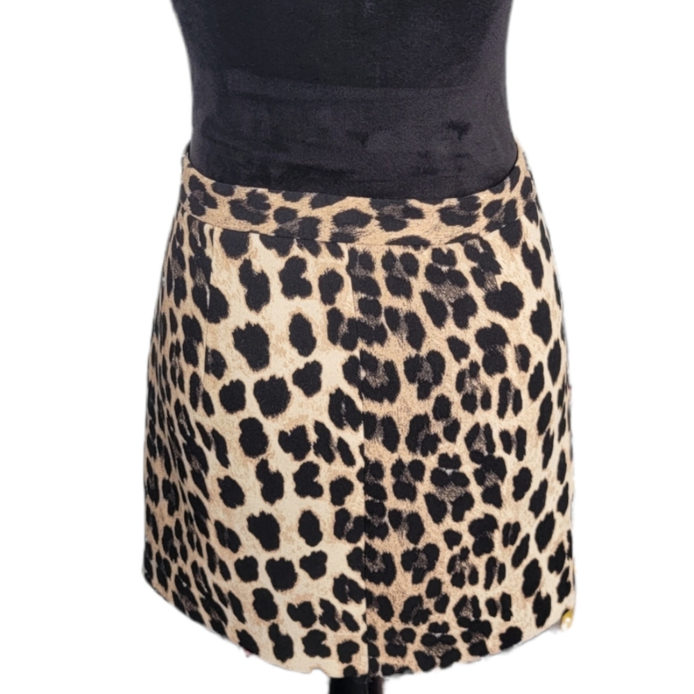 Zara Basic Collection Ruffle Trim Leopard Print M… - image 7
